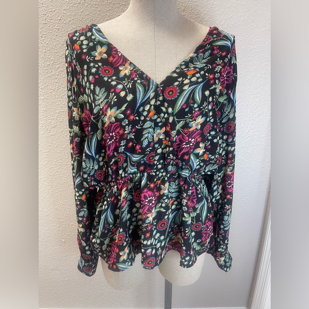 BKE Gimmicks Long Sleeve Chiffon Blouse NWOT